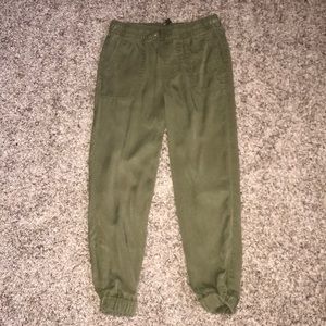 Kids green joggers